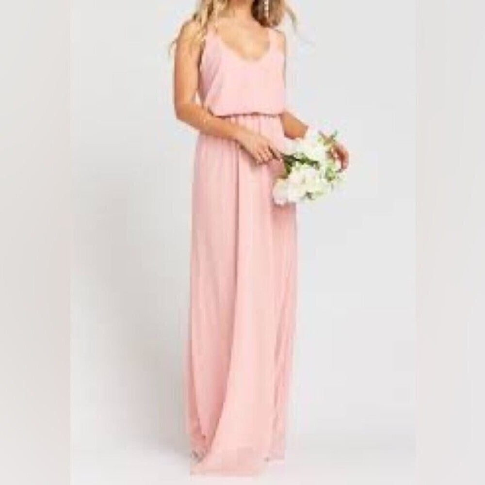 Show Me Your Mumu Kendall Bridesmaid Dress SZ M Rosebud Chiffon W/Ring Wedding